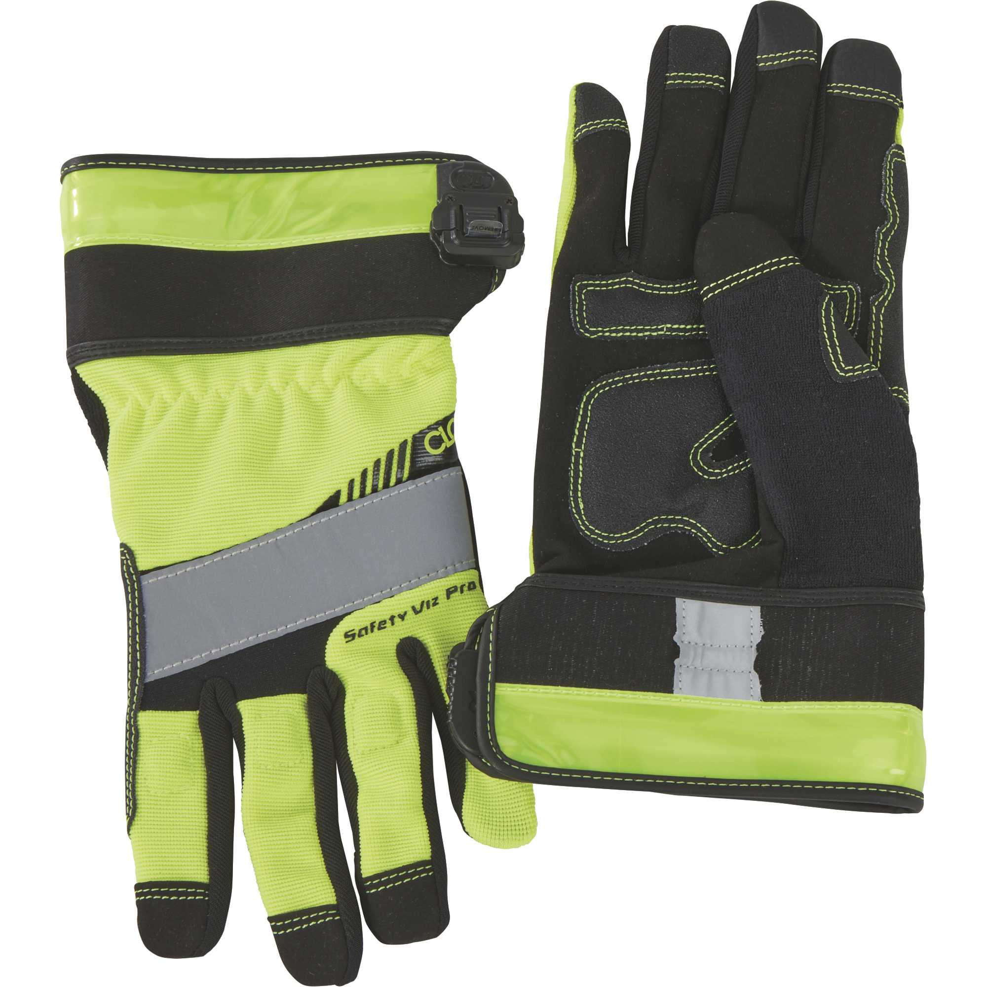 CLC Lighted Hi-Vis Work Gloves, 2X-Large, Model# L146XX